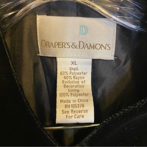 Drapers & Damon’s Vintage Floral Embellished Blazer Jacket Gold/Black Size XL - Picture 8 of 9